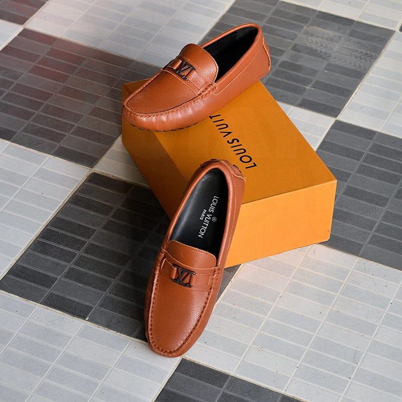 L V LOAFER- BROWN (LEATHER) – Jutay.co
