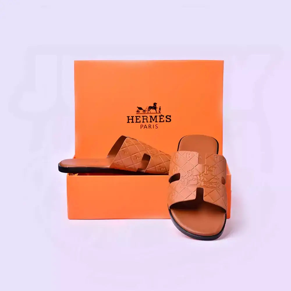 H IZMIR SLIDE - TAN (EMBOSSED)