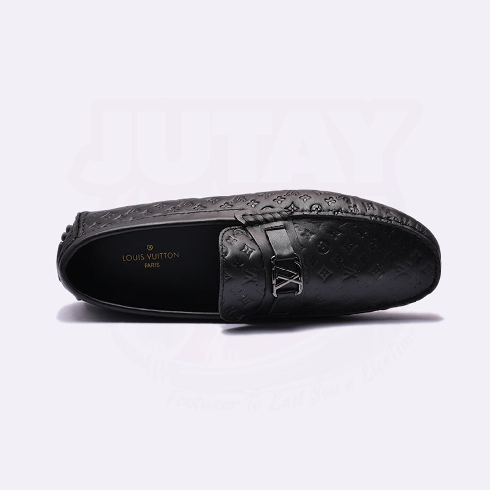 LOUI LEATHER LOAFER - BLACK EMBOSED (5210)