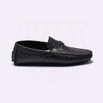 LOUI LEATHER LOAFER - BLACK EMBOSED (5210)