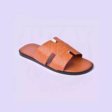 H IZMIR SLIDE - TAN (EMBOSSED)