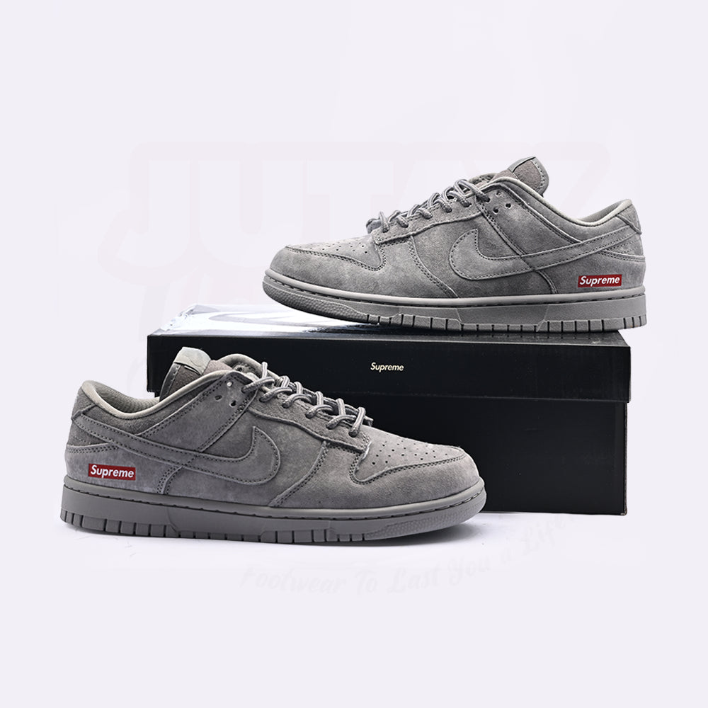 DUNK LOW X SUP - GREY ( REAL SUEDE )
