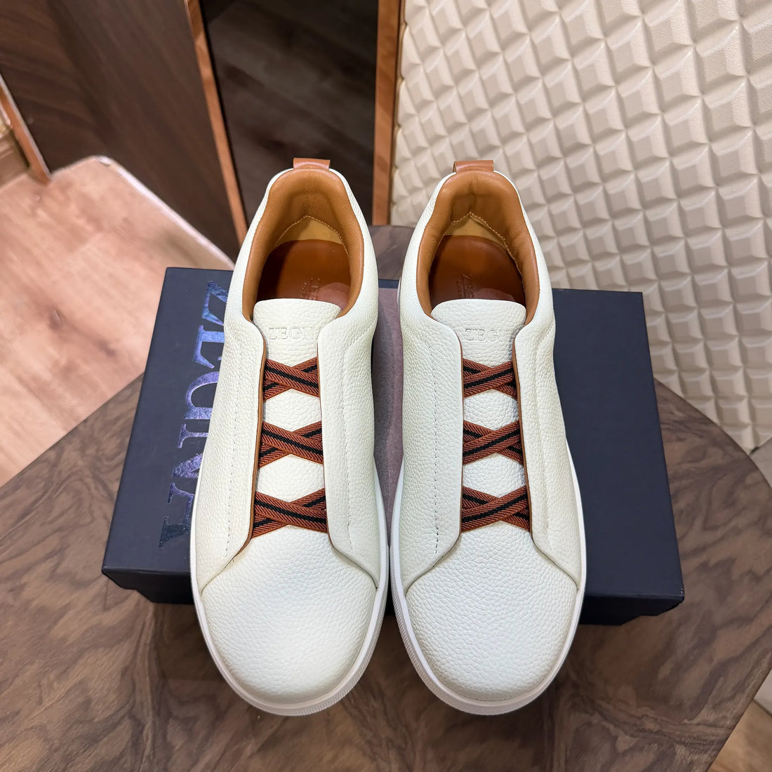 ZEGN TRIPLE STITCH - WHITE