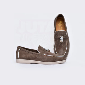 LP CHARMS - PUDDLE GREY  ( REAL SUEDE )