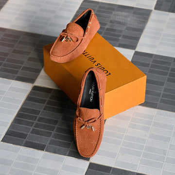 L V LOAFER- BROWN (SUEDE)