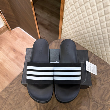 CLOUDFOAM SLIDES - STRIPES BLACK WHITE