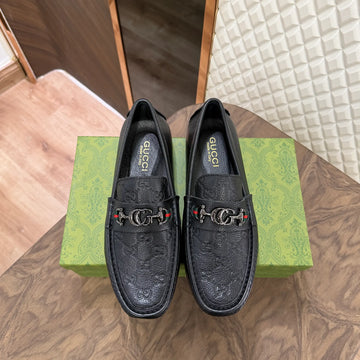 GUCC LEATHER LOAFER - BLACK (SA030)