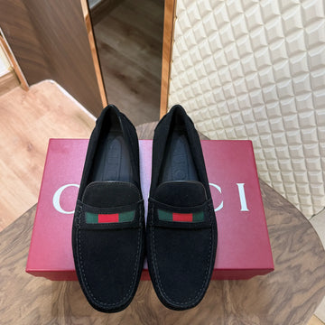 GUCC SUEDE LOAFER - BLACK (G004)