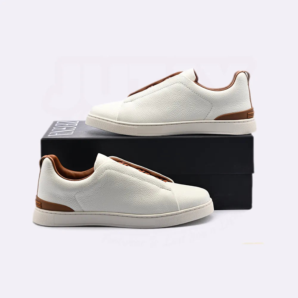 ZEGN TRIPLE STITCH - WHITE