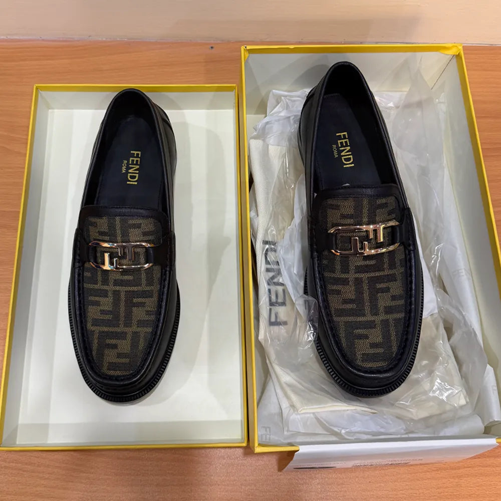 FEND MAJOR LOAFER - BROWN PRINT