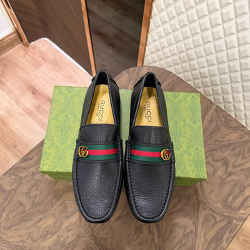 GUCC LEATHER LOAFER - BLACK (SA040)