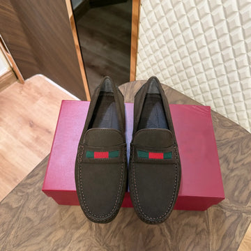 GUCC SUEDE LOAFER - BROWN