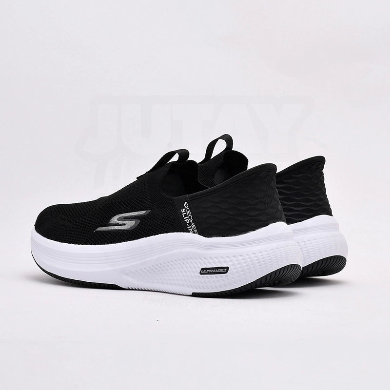 SKECHERS ULTRA LIGHT SLIP IN BLACK WHITE (668) –