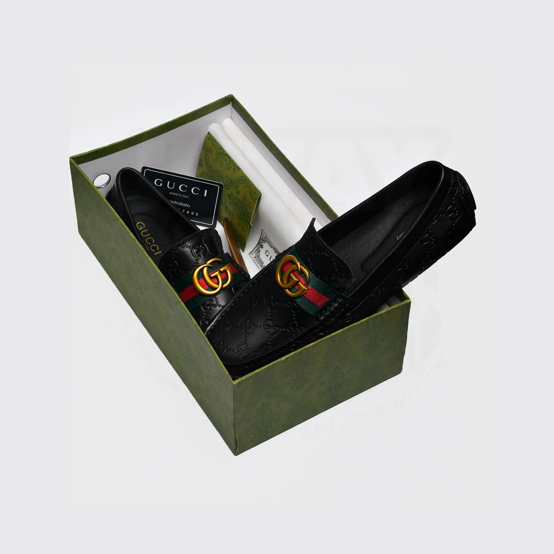 GUCC LOAFER - BLACK (A017)