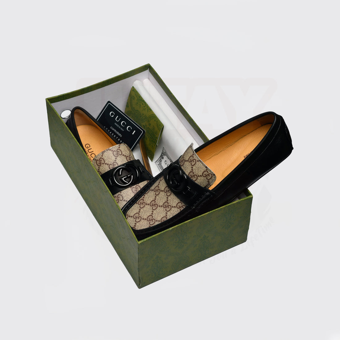 GUCC LOAFER - BLACK (A015)