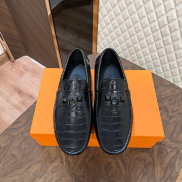 HERM LEATHER LOAFER - BLACK