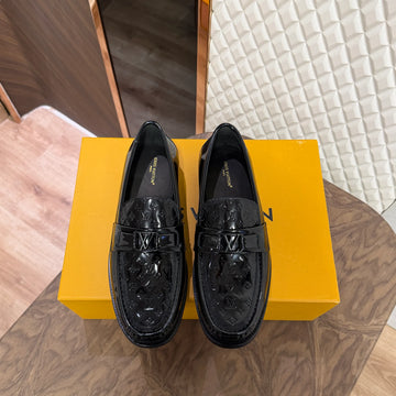 LOUI MAJOR LOAFER - GLOSSY BLACK EMBOSSED (SA054)