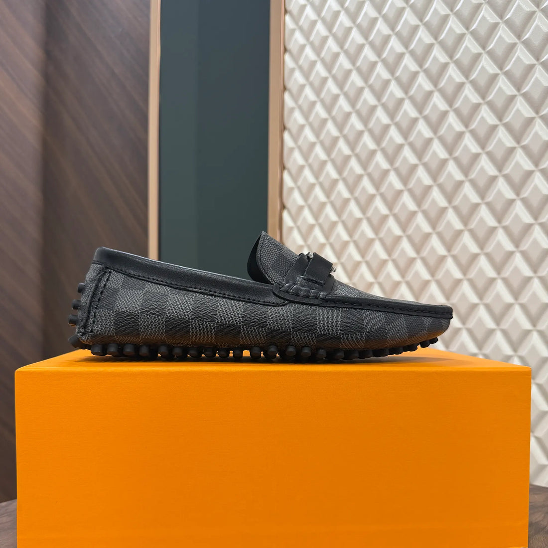 LOUI LEATHER LOAFER - BLACK GREY (ND5202)