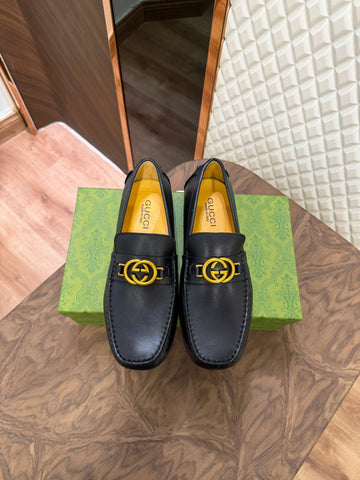 GUCC LEATHER LOAFER - BLACK (SA028)