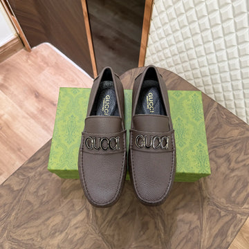 GUCC LEATHER LOAFER - BROWN (SA039)