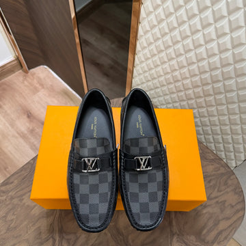LOUI LEATHER LOAFER - BLACK GREY (ND5202)