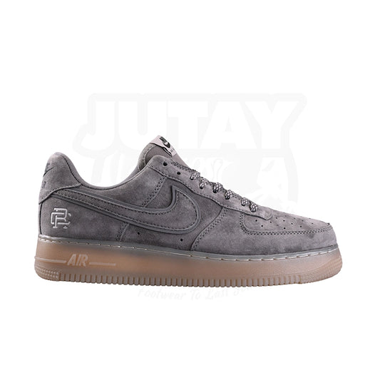 AIRFORCE 1  LOW - GREY SUEDE (LACES REFLECTIVE)