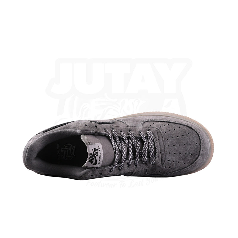 AIRFORCE 1  LOW - GREY SUEDE (LACES REFLECTIVE)