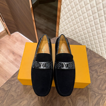 LOUI SUEDE LOAFER - BLACK (5027-3)