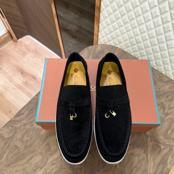 LP LOAFER CHARMS - BLACK ( REAL SUEDE )