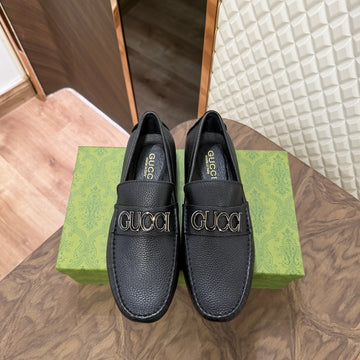 GUCC LEATHER LOAFER - BLACK (SA038)