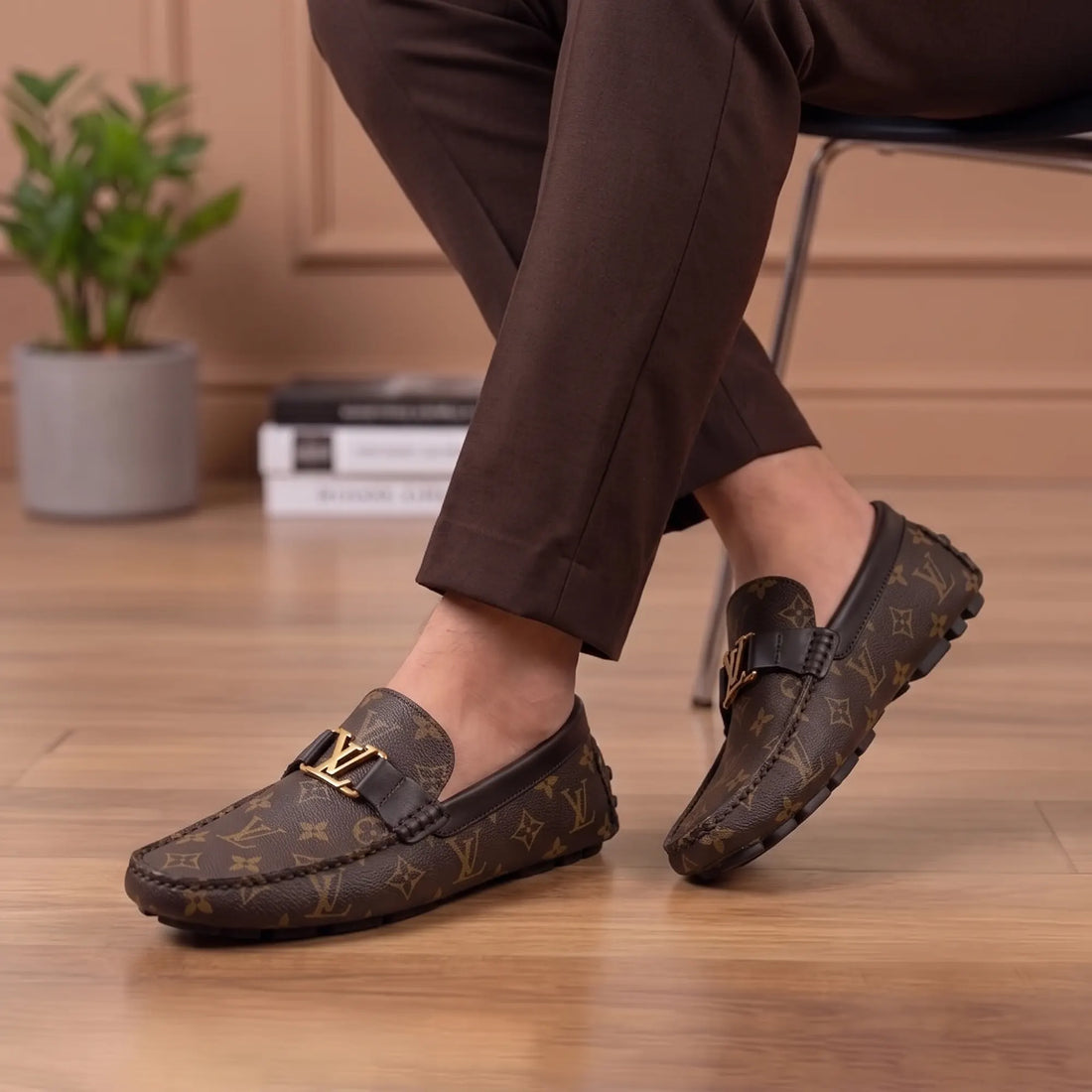 LOUI LEATHER LOAFER - BROWN  (ND5215)