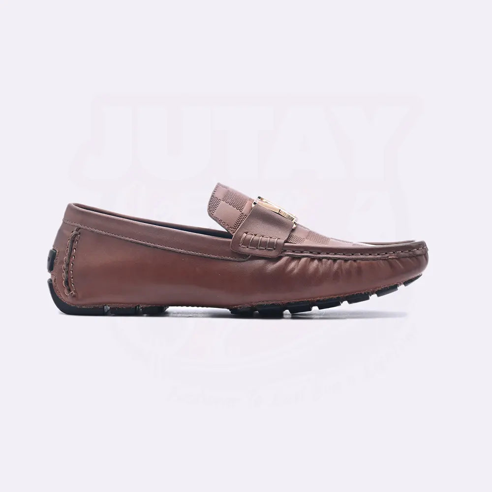 LOUI LEATHER LOAFER - BROWN (SA013)