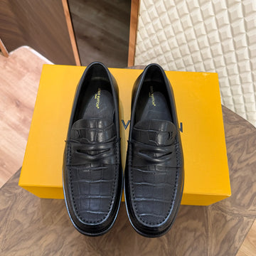 LOUI MAJOR LOAFER - BLACK CROCODILE (SA052)