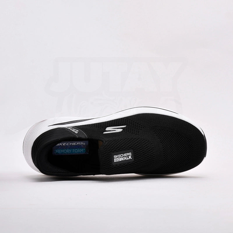 SKECHERS SLIPINS ( JELLY SOLE) - BLACK WHITE (007)