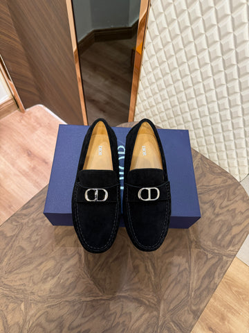 DIO LEATHER LOAFER - BLACK (SUEDE)