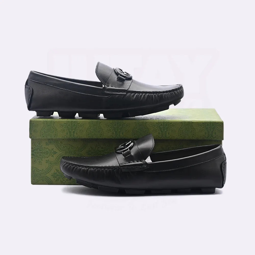 GUCC LEATHER LOAFER - BLACK (SA006)