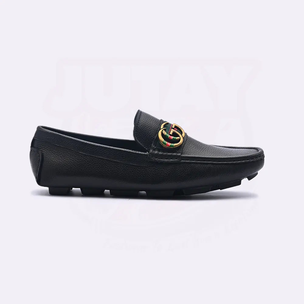 GUCC LEATHER LOAFER - BLACK (SA010)
