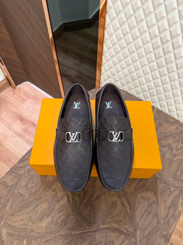 LOUI LEATHER LOAFER - EMBOSSED BROWN (5215-6)