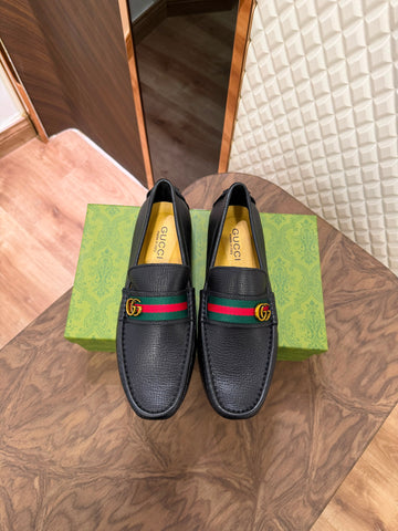 GUCC LEATHER LOAFER - BLACK (SA040)