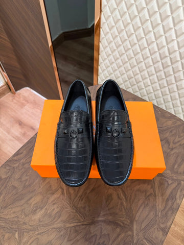 HERM LEATHER LOAFER - BLACK