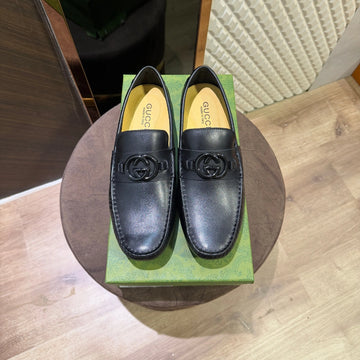 GUCC LEATHER LOAFER - BLACK (SA006)