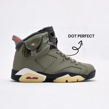 AJ 6 - OLIVE ( REAL SUEDE)