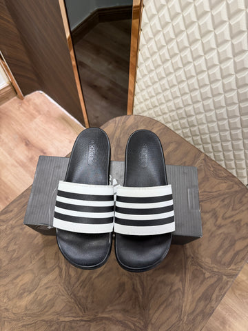 ADI STRIPES - WHITE BLACK (HIGH QUALITY)