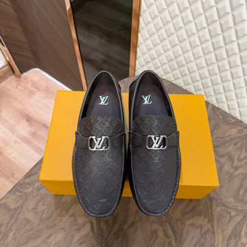 LOUI LEATHER LOAFER - EMBOSSED BROWN (5215-6)