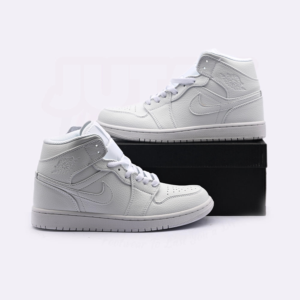 AJ 1  MIDS - ALL WHITE (PREMIUM)