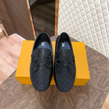 LOUI LEATHER LOAFER - EMBOSSED BLACK (1909-8)