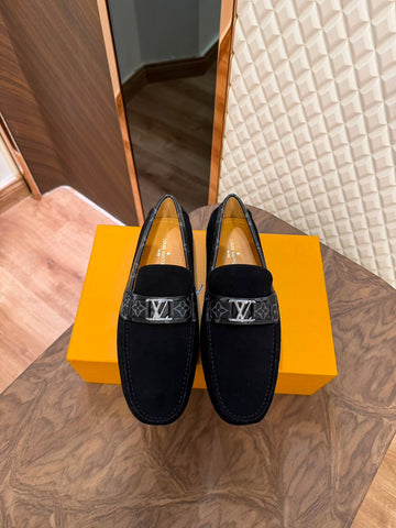 LOUI SUEDE LOAFER - BLACK (5027-3)