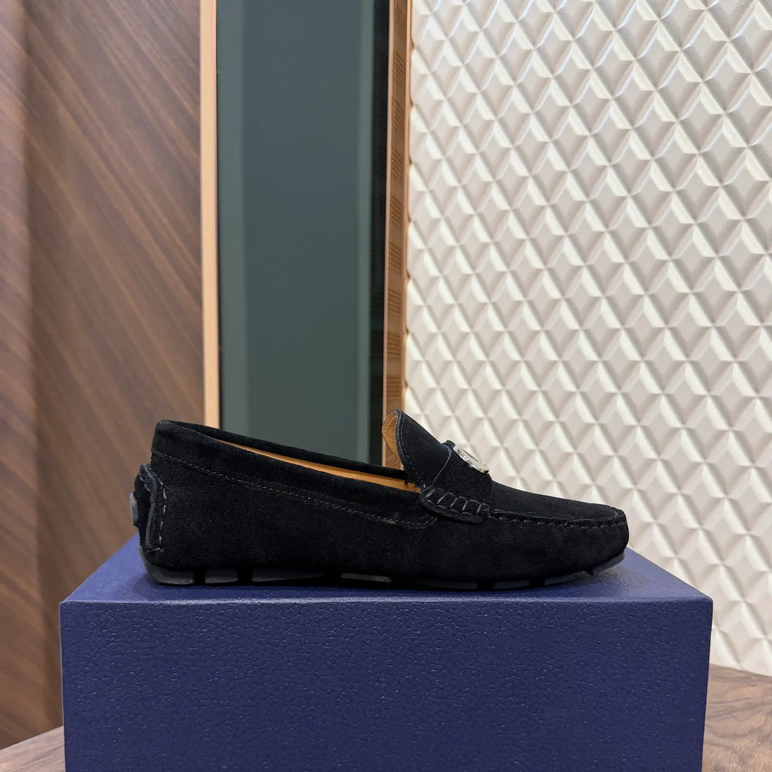 DIO LEATHER LOAFER - BLACK (SUEDE)