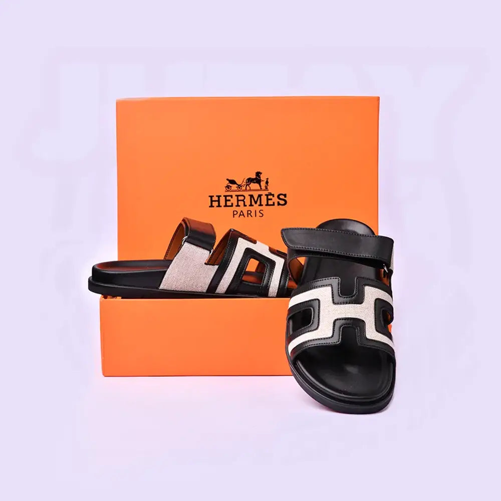 H CHYPRE SANDALS - WHITE BLACK