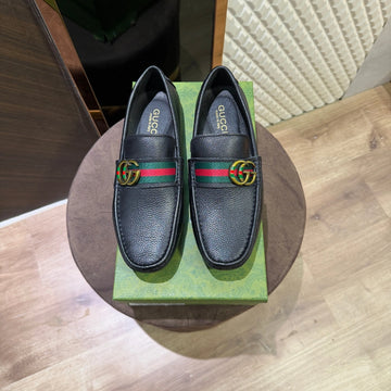 GUCC LEATHER LOAFER - BLACK (SA010)